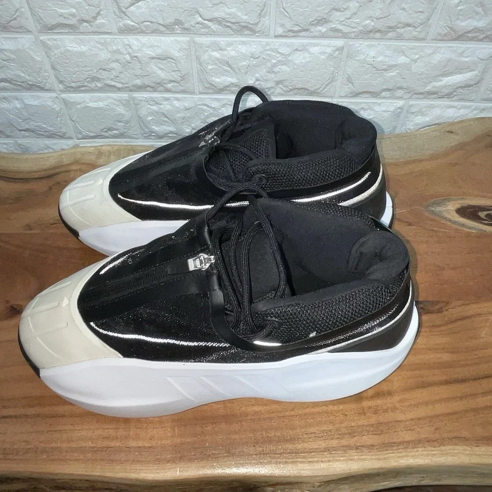 adidas crazy iiinfinity black white zip‎ basketball shoes mens 8